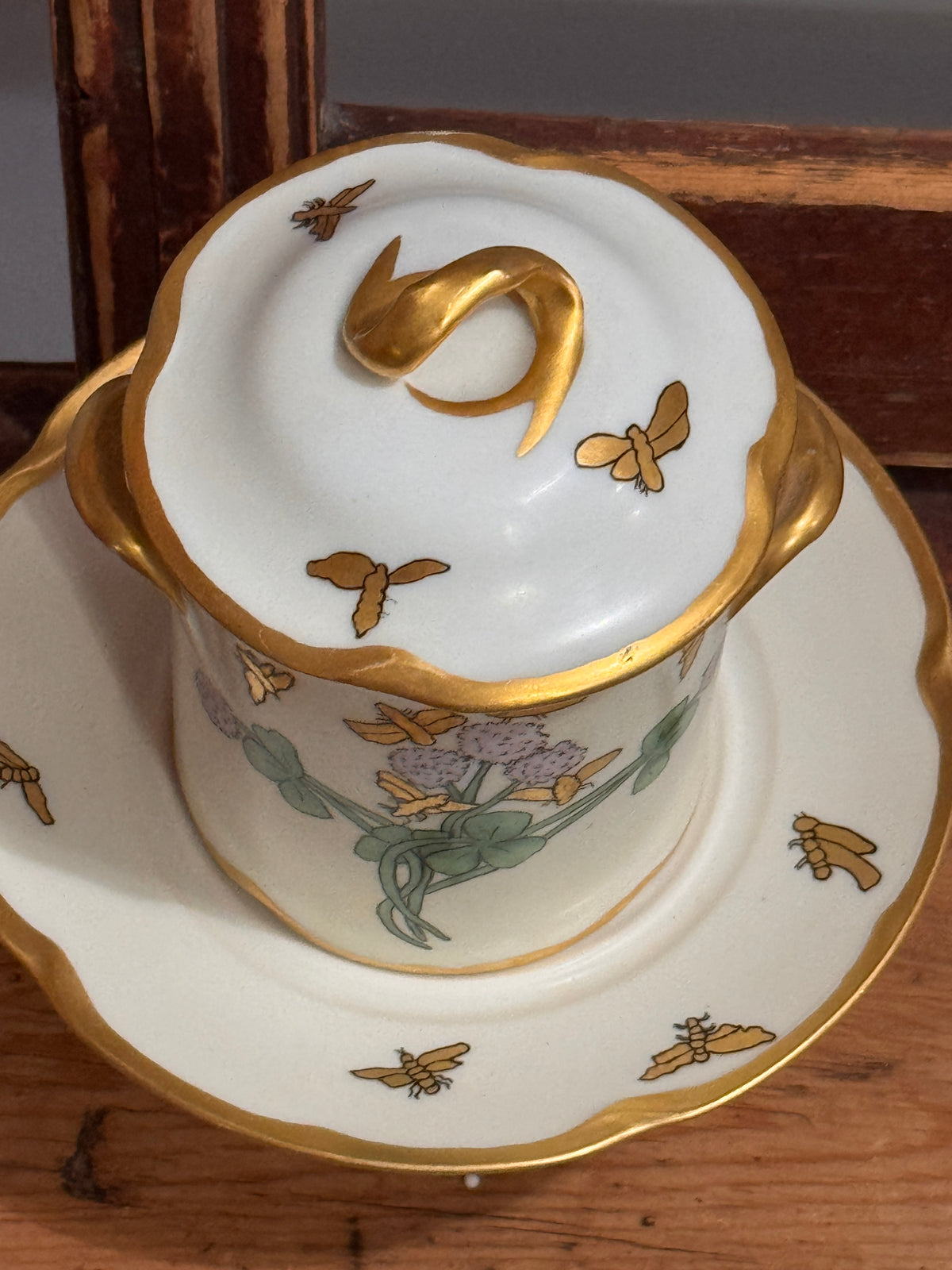 2 Pc J&C Louise Bavaria Porcelain Condensed Milk Container