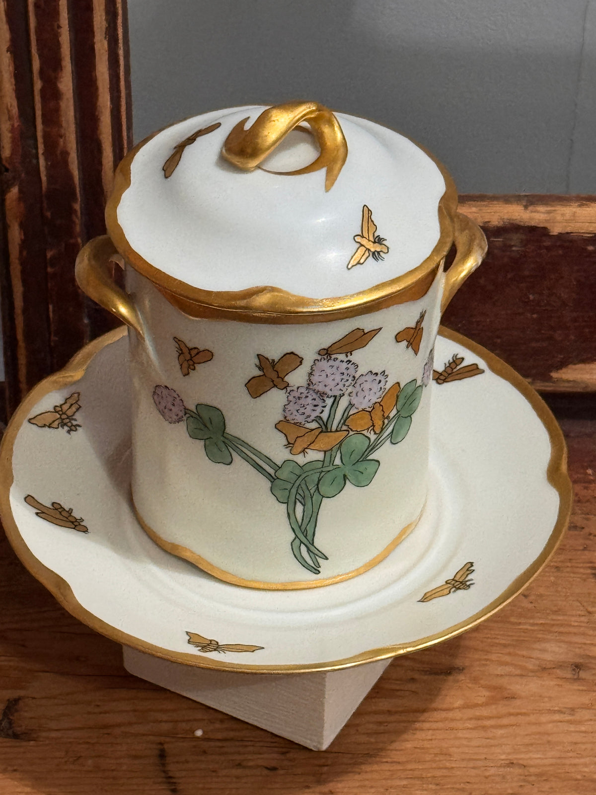 2 Pc J&C Louise Bavaria Porcelain Condensed Milk Container