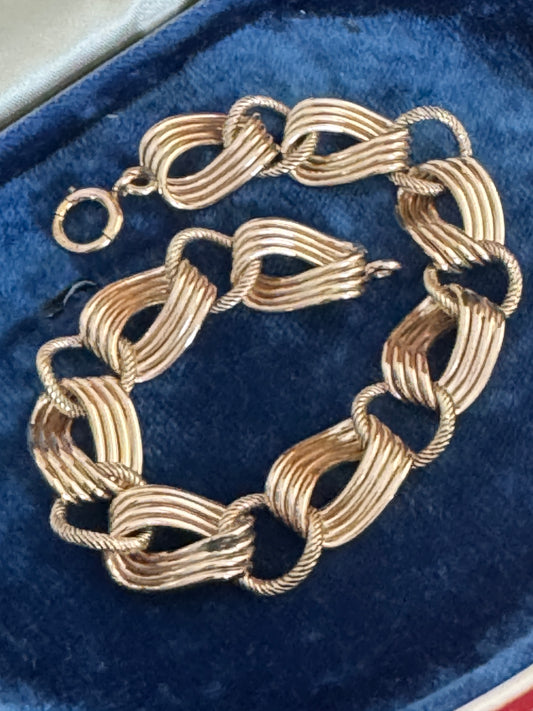 Vintage Highly Detailed Gold Filled 1/20th 12K Bracelet