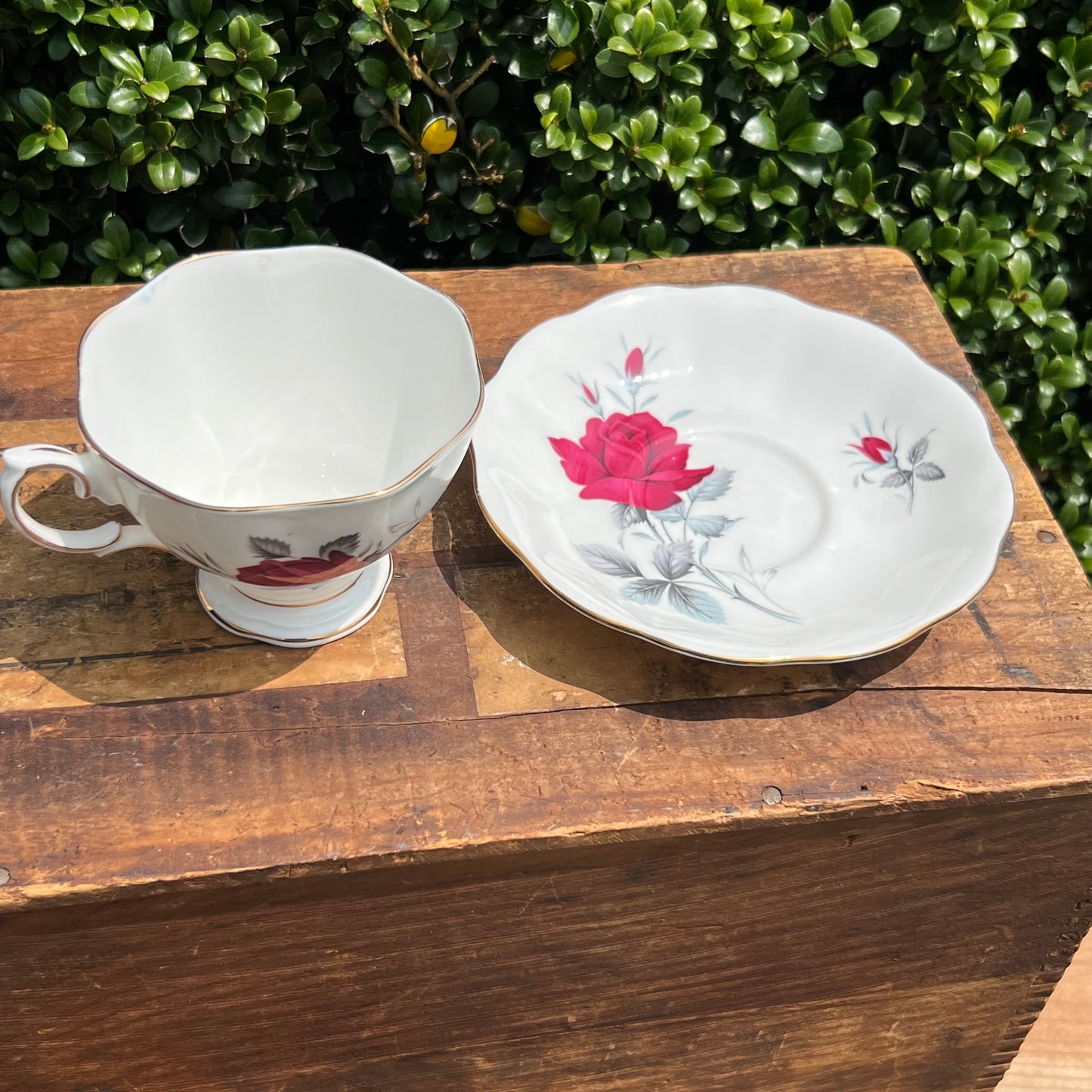 Vintage Sweet Romance Royal Albert English Bone China Tea Cup & Saucer
