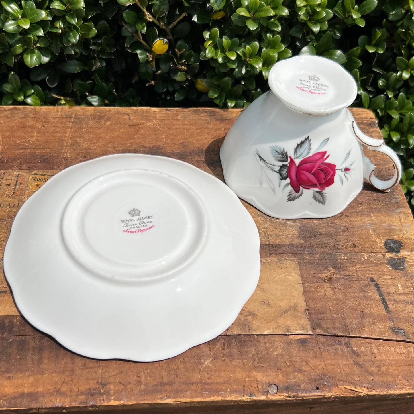 Vintage Sweet Romance Royal Albert English Bone China Tea Cup & Saucer