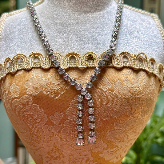 Vintage Rhinestone Chain Necklace