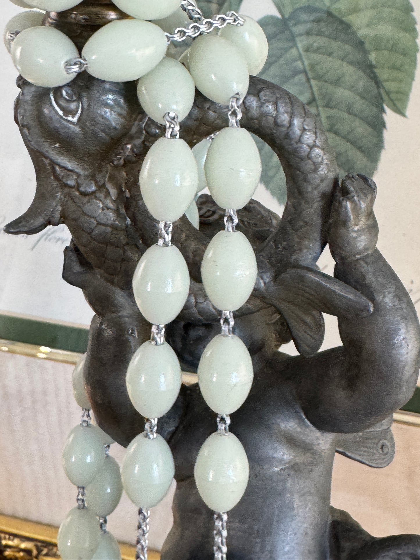 Vintage Italian Large Glow In The Dark Rosary