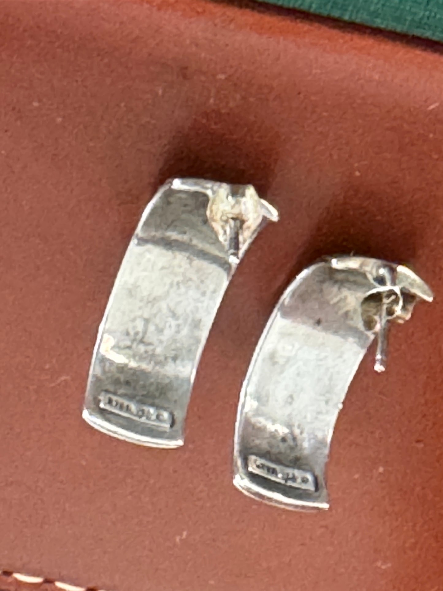 Vintage Navajo Sterling Silver Sleeping Beauty Turquoise Earrings