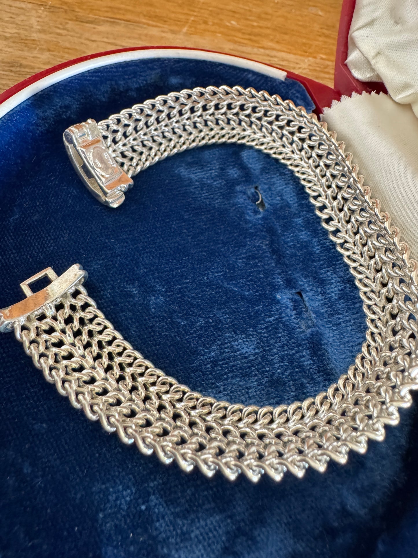 Vintage Italian Sterling Silver Mesh Bracelet