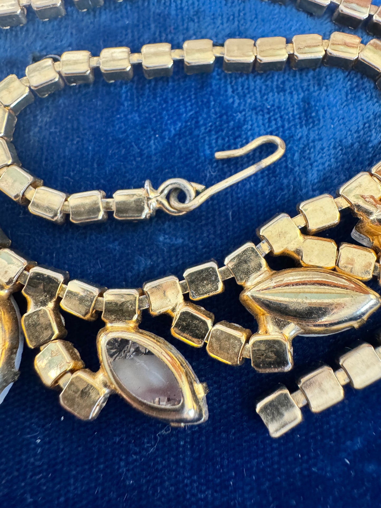 Vintage Pink and White Rhinestone Necklace