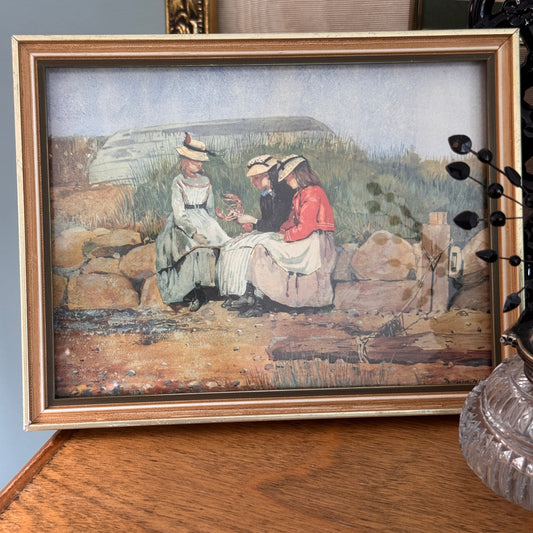 Miniature "A Fisherman's Daughter" Winslow Homer Framed Print