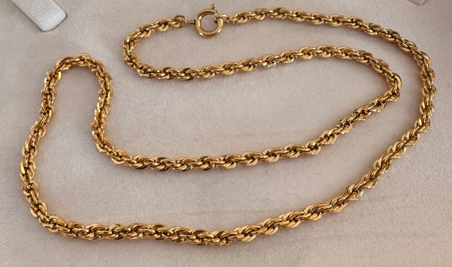 Vintage Gold Filled Rope Chain Necklace