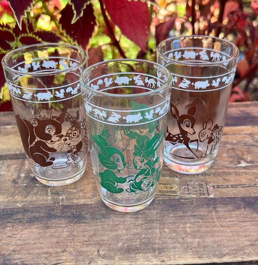 Three Vintage Swanky Swigs Kiddy Kup Beverage Glasses