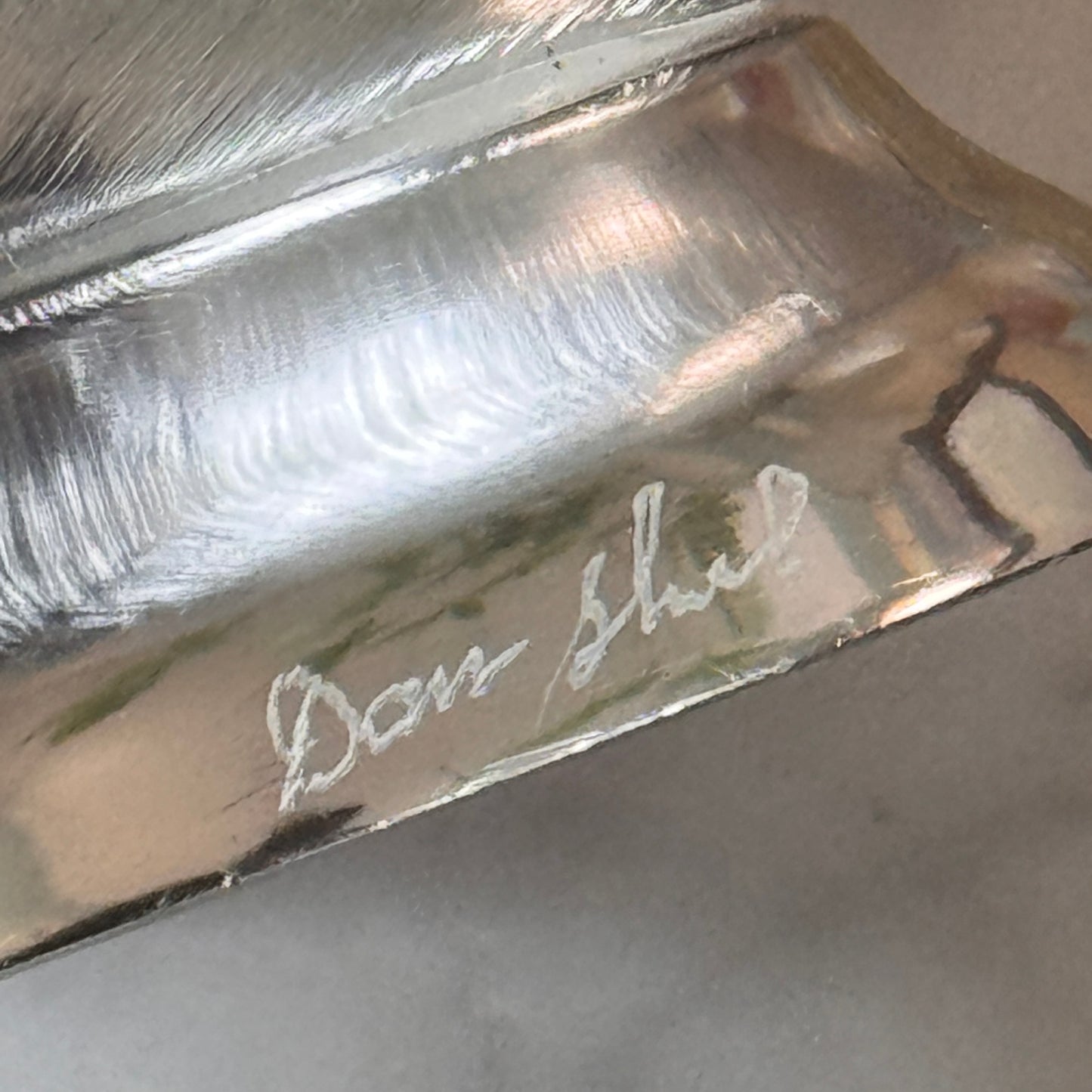 Don Scheil Handmade Nut Bowl Gum Leaf Design Australian