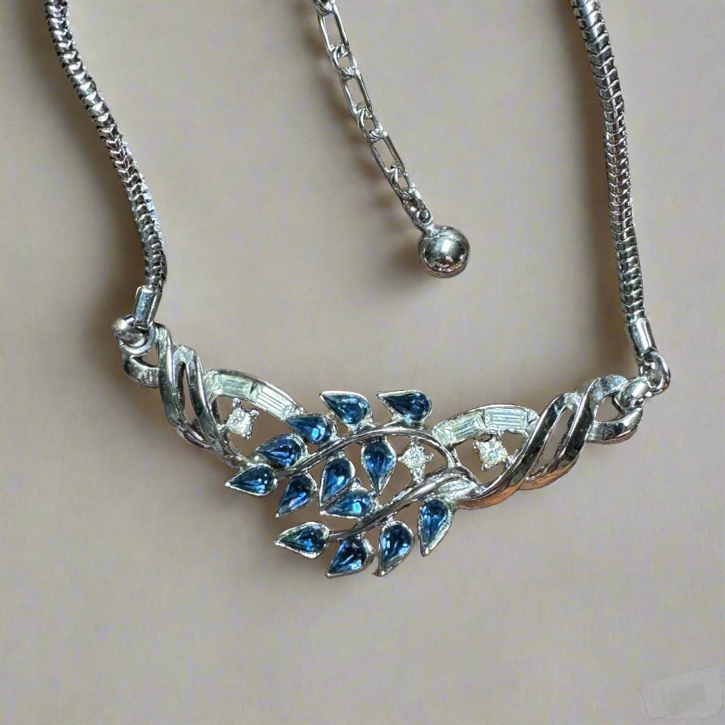 Vintage Trifari Rhinestone Necklace Pat Pending