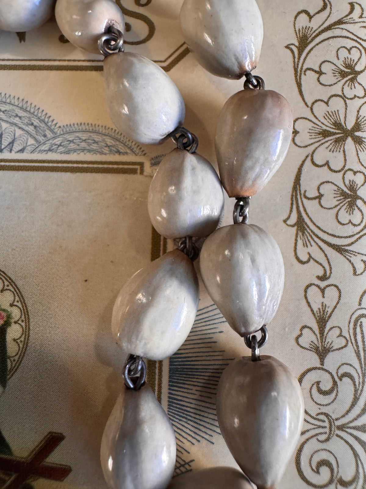 Vintage Blessed Sacrament Chaplet with Job's Tears Beads