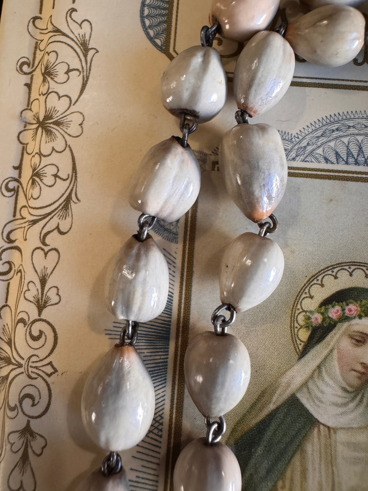Vintage Blessed Sacrament Chaplet with Job's Tears Beads