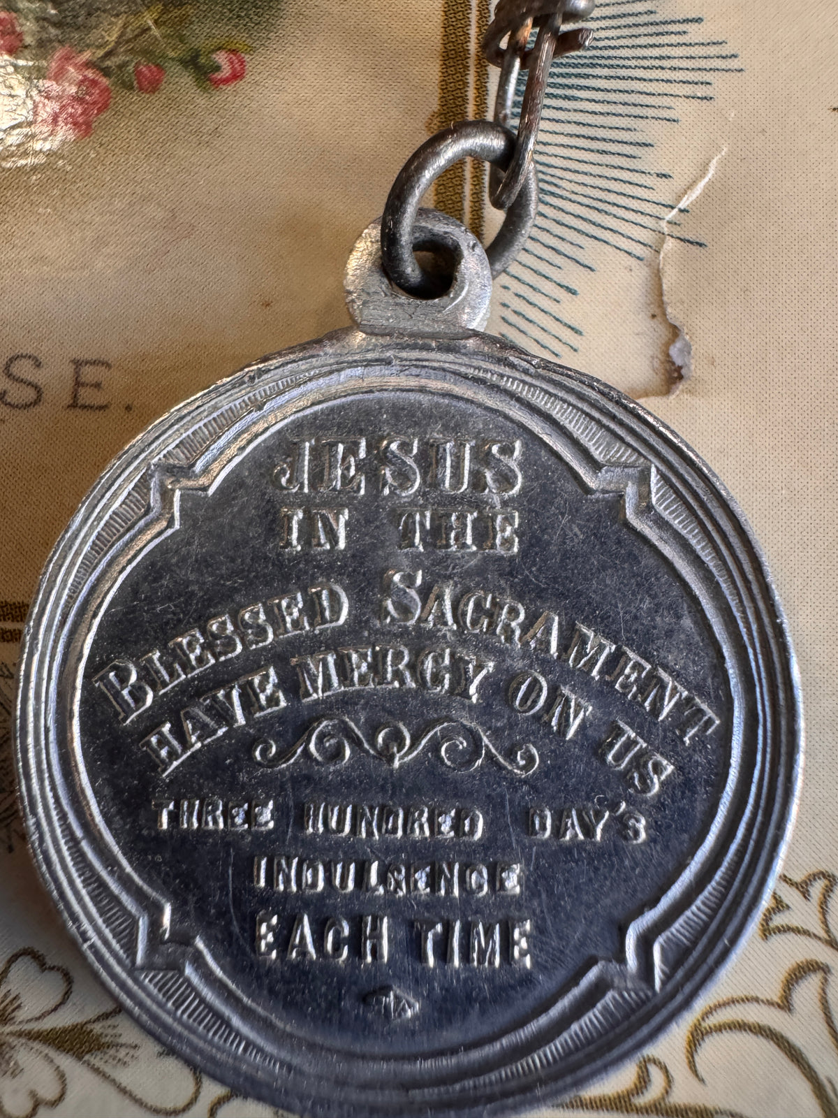 Vintage Blessed Sacrament Chaplet with Job's Tears Beads