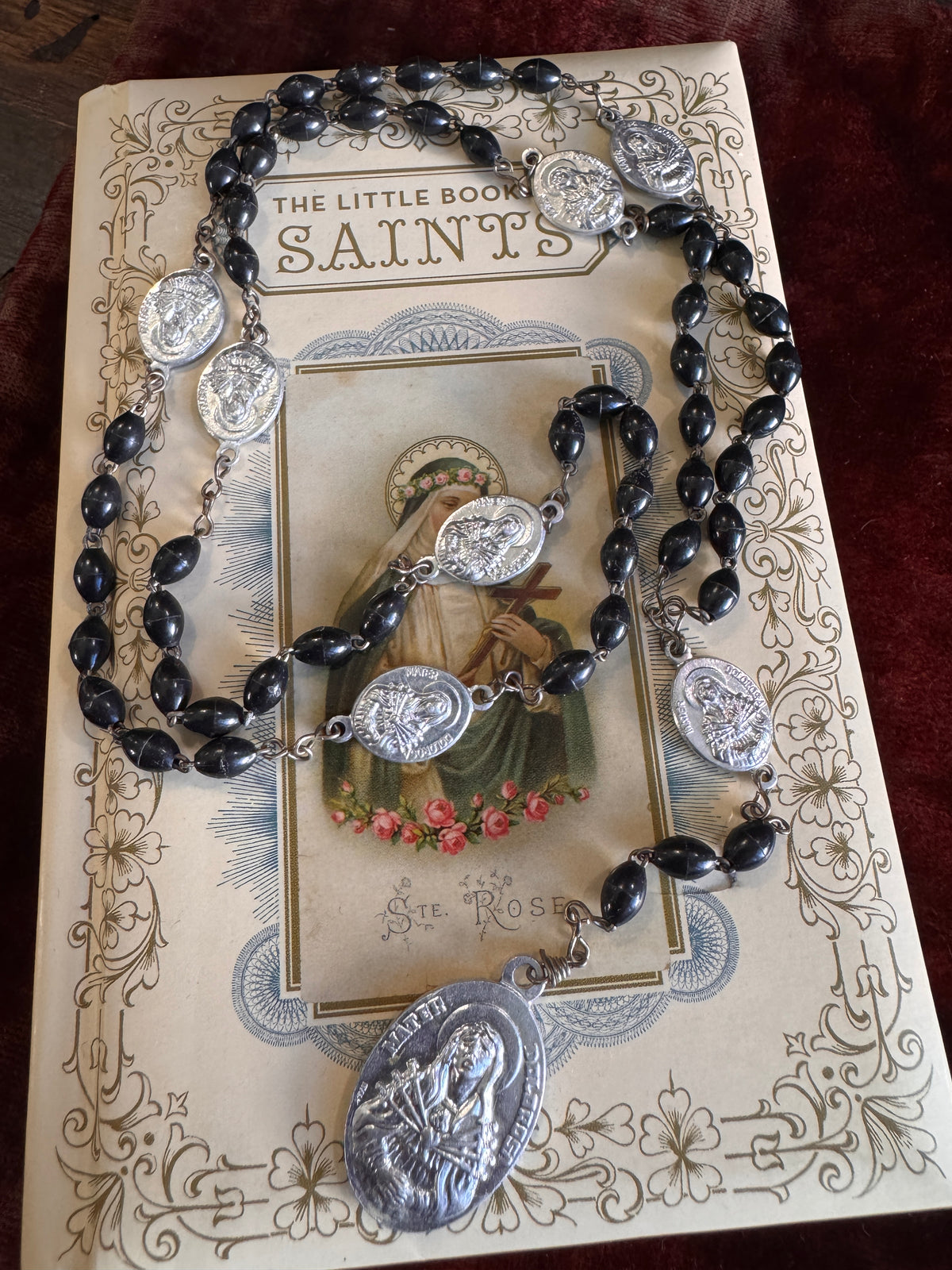 Vintage Seven Sorrows of Mary Servite Rosary, Mater Dolorosa