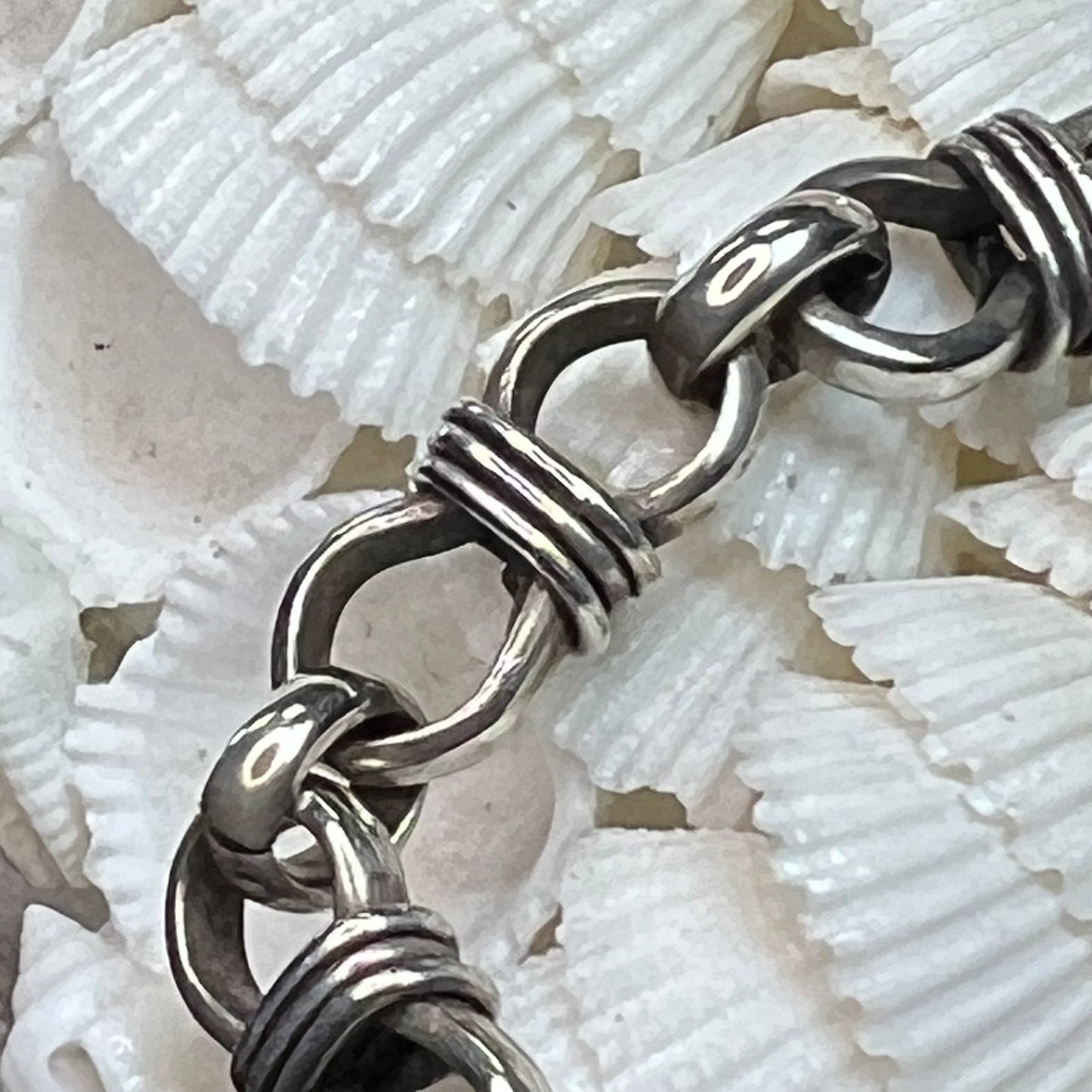 Vintage Mexican Sterling Silver Hefty Toggle Link Bracelet