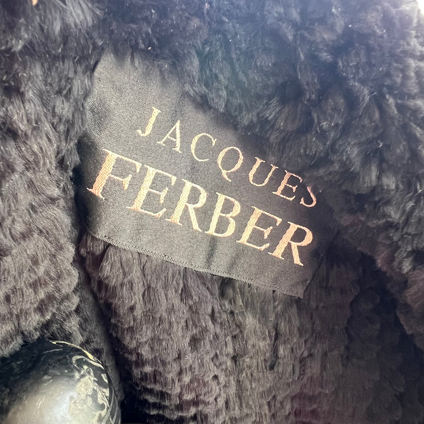 Jacques Ferber Black Fur Vest Large