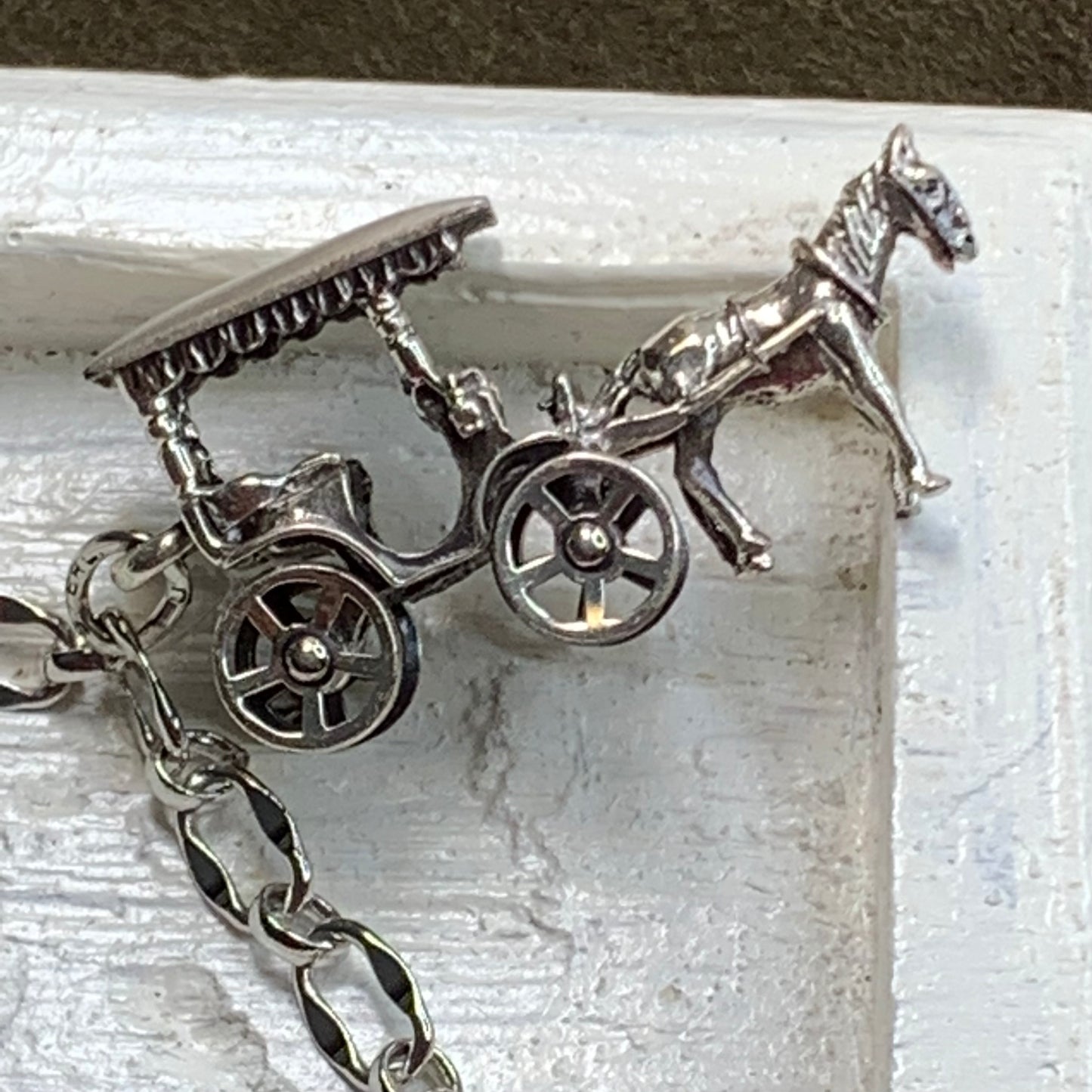 Close up Beau Sterling Silver Carriage