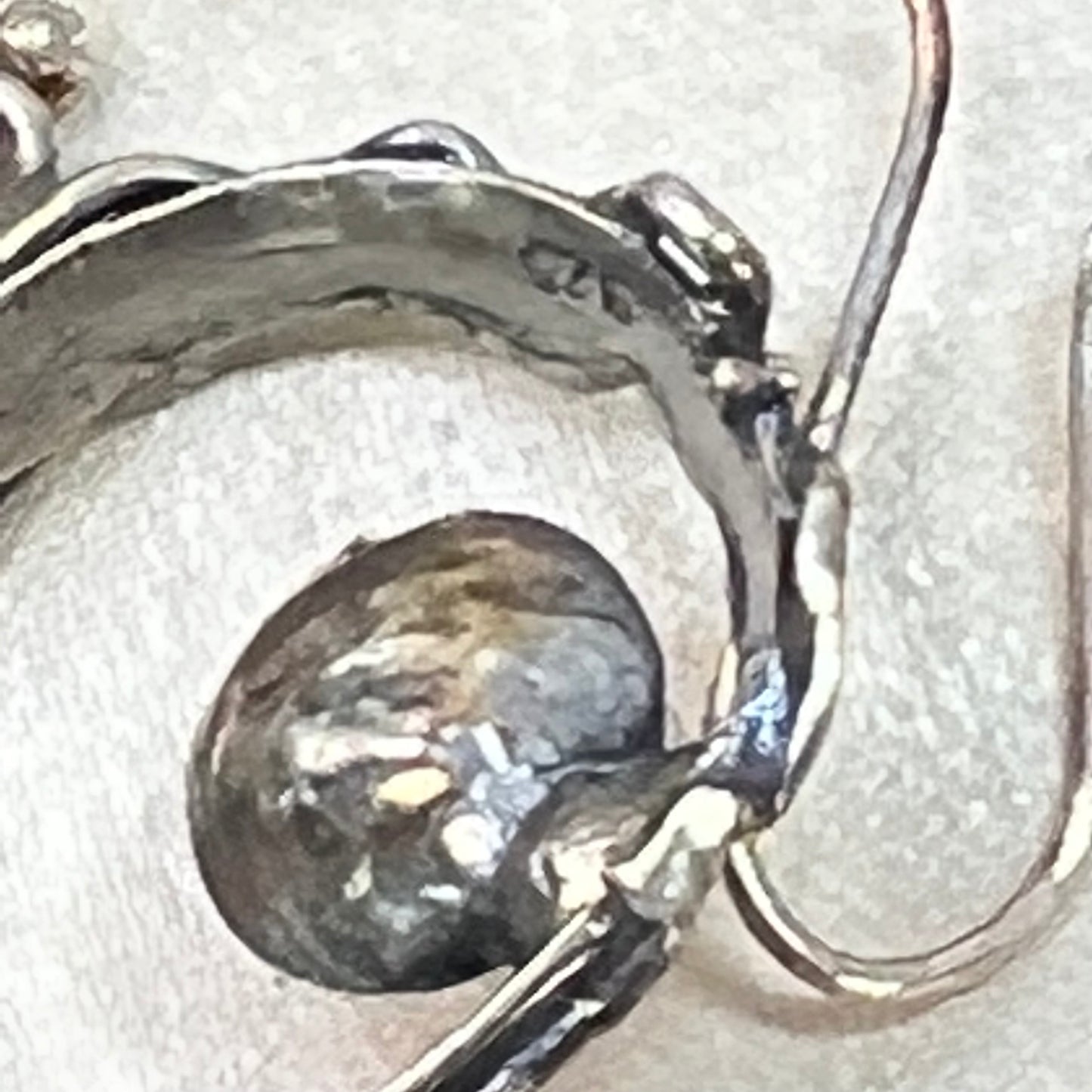Vintage Sterling Silver Cultured Pearl Shepherds Hook Earrings