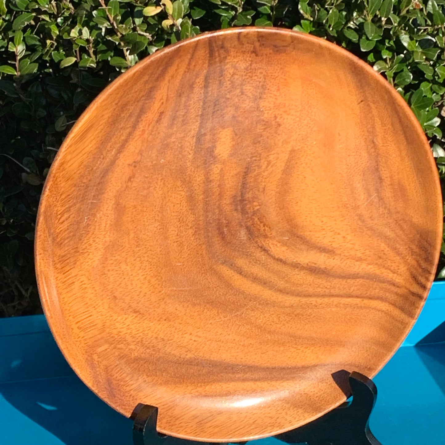 Vintage Hand Turned Costa Rican Jacaranda Wood Dish