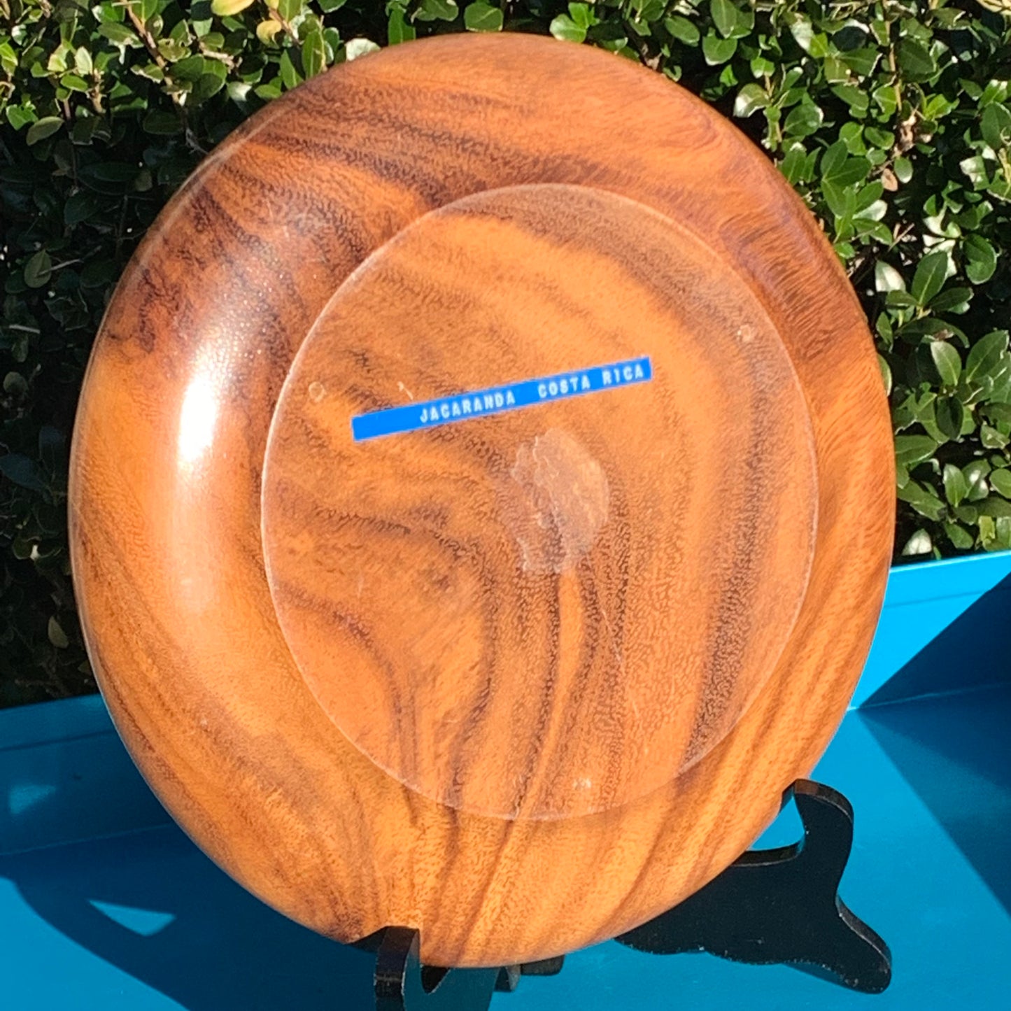 Vintage Hand Turned Costa Rican Jacaranda Wood Dish