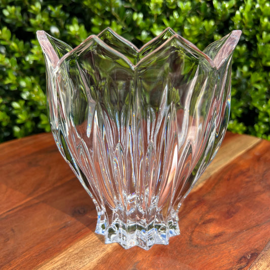 Vintage Gorham Crystal Lotus Vase