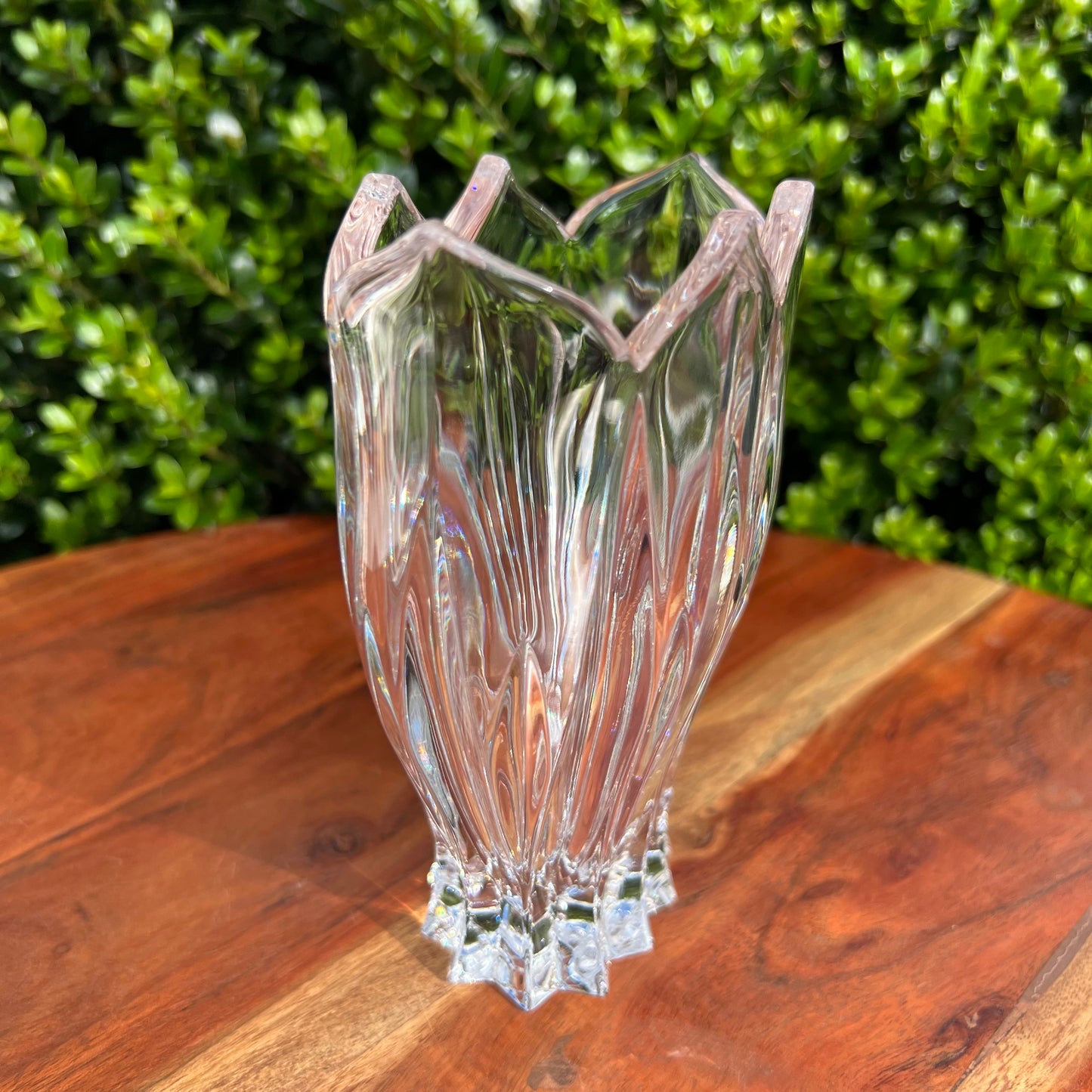 Vintage Gorham Crystal Lotus Vase