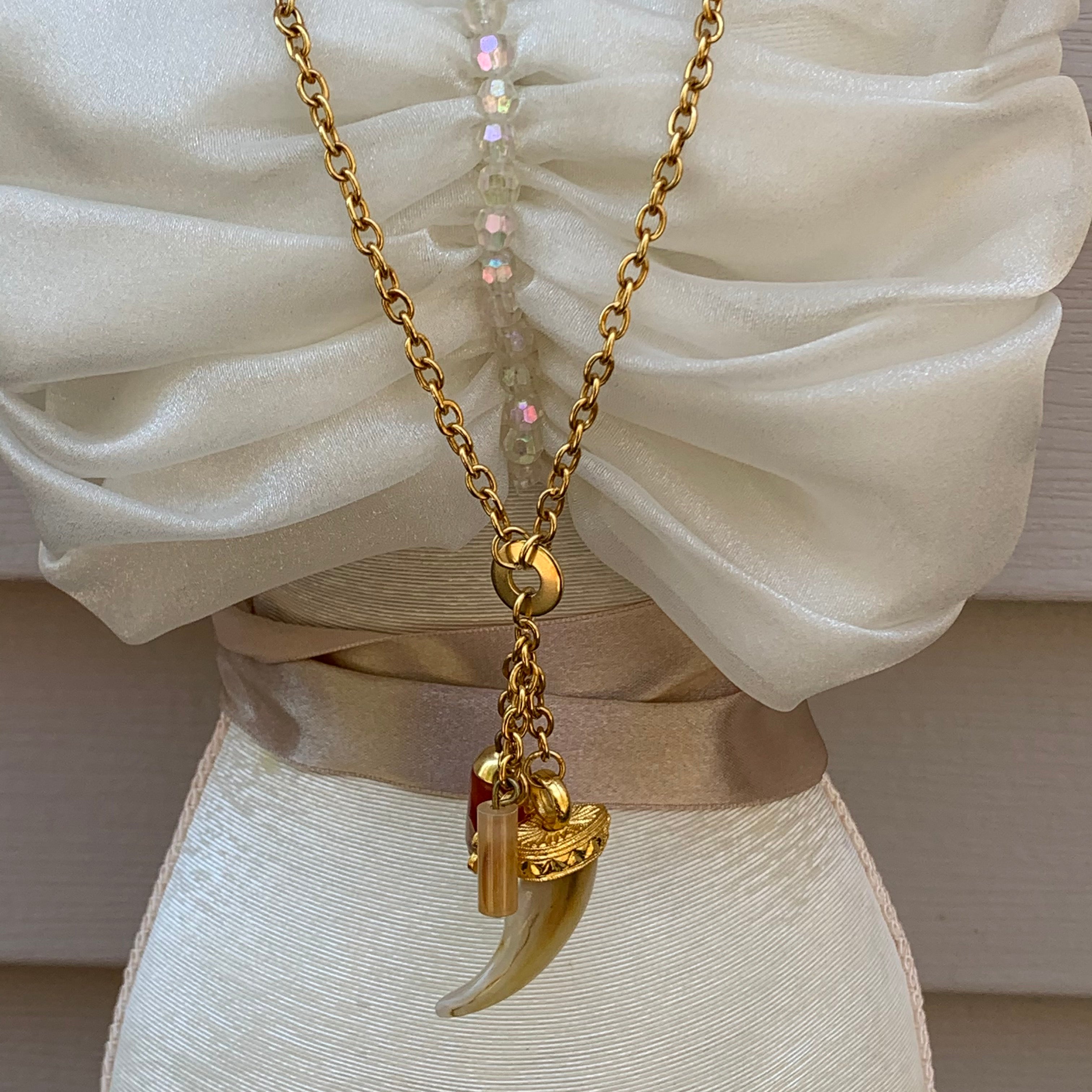 Gold Elephant Charm Necklace - A Common Thread