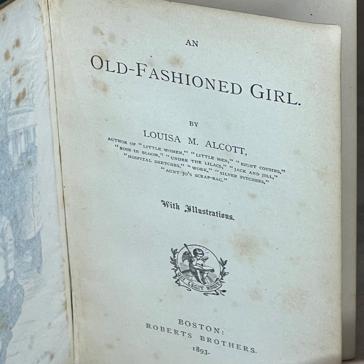 Antique Book Old Fashioned Girl By Louisa May Alcott