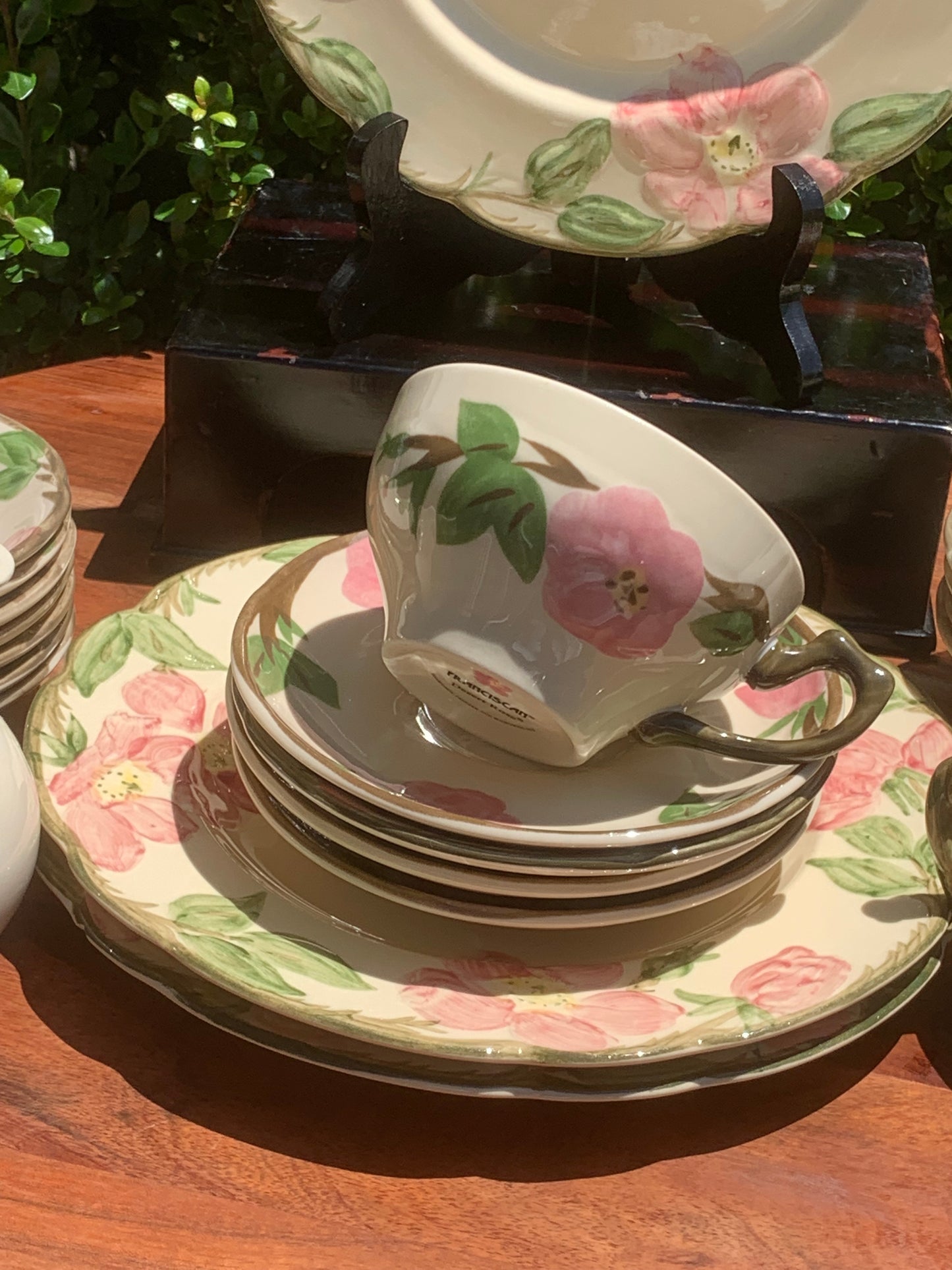 Franciscan Desert Rose Dinner Plates, Bowls, Sugar & Creamer, Saucers