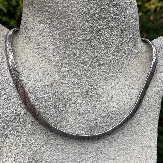 Vintage Italian Sterling Silver Collar Necklace