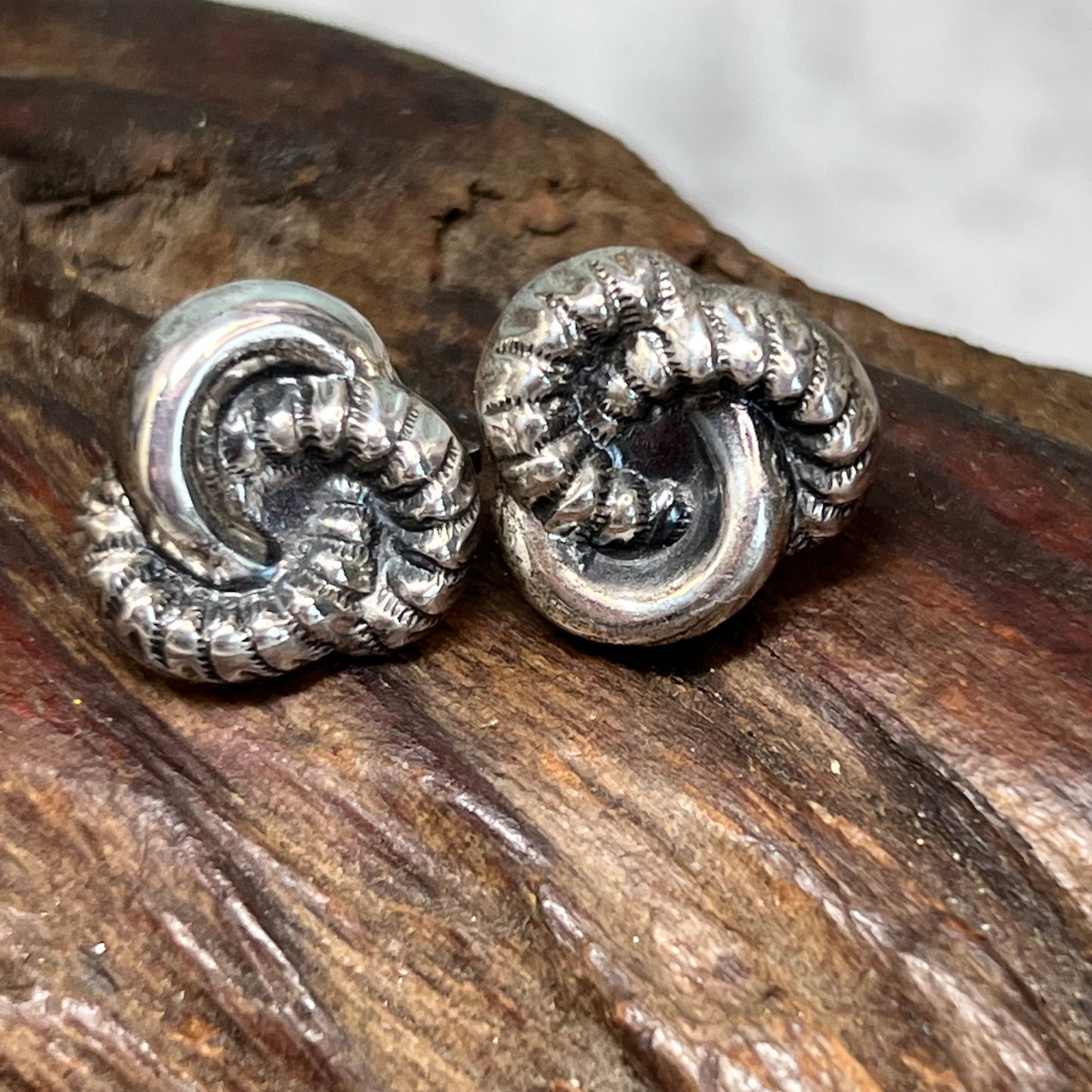 Vintage Entwined Circles Sterling Silver Earrings
