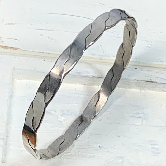 Vintage Mexican Sterling Silver Bangle Bracelet