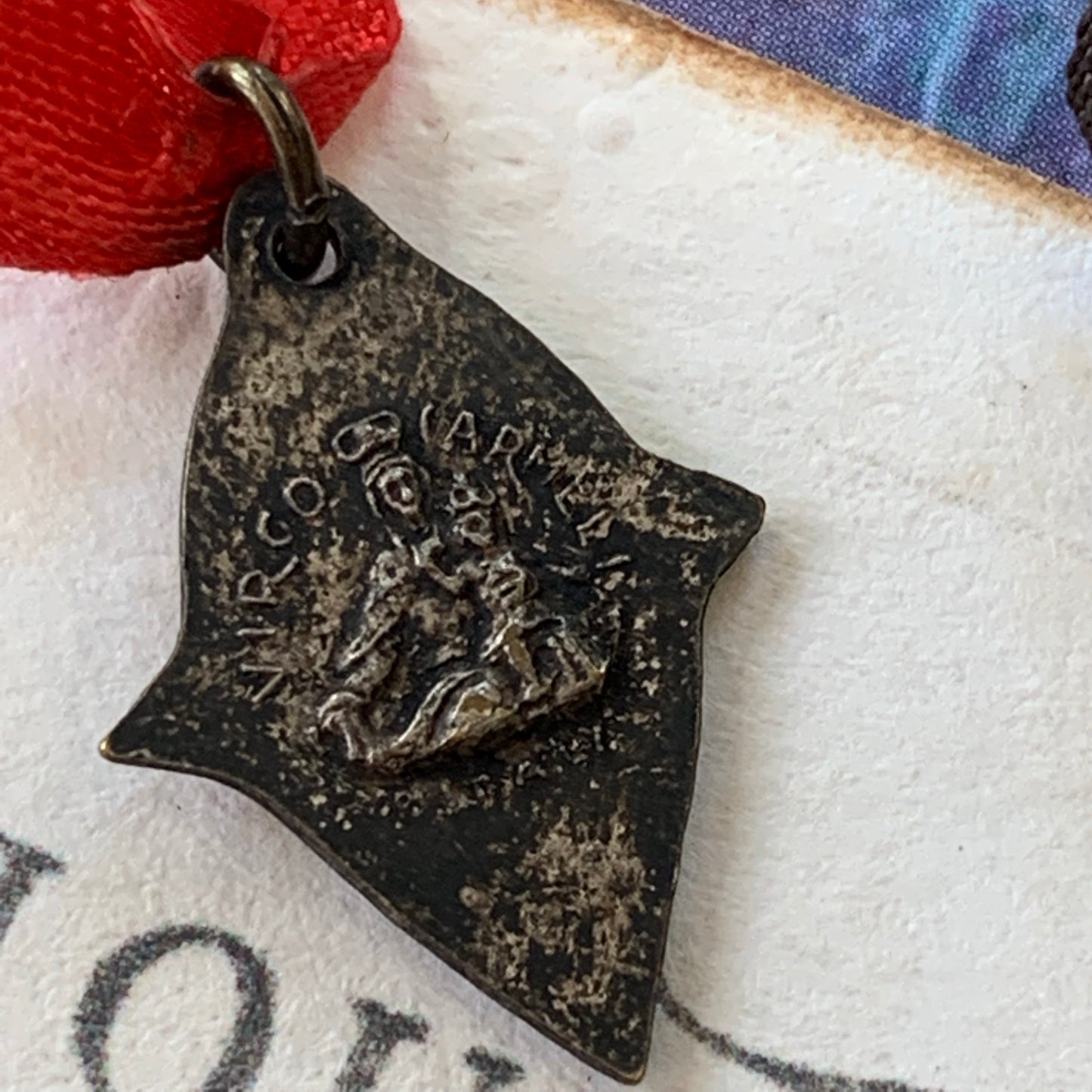 Vintage 1930's Italian Sacred Heart of Jesus Religious Medal - Lady Slippers