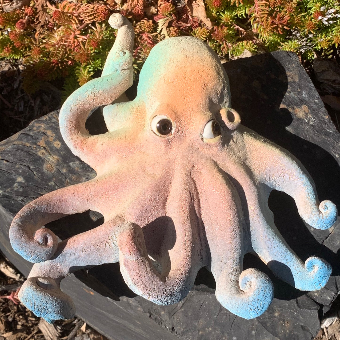 Original Alan & Rosemary Bennett Octopus Wall Sculpture