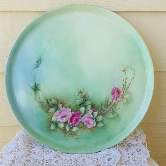 T & V Tressemanes & Vogt Limoges French Round Serving Dish Hand Painted