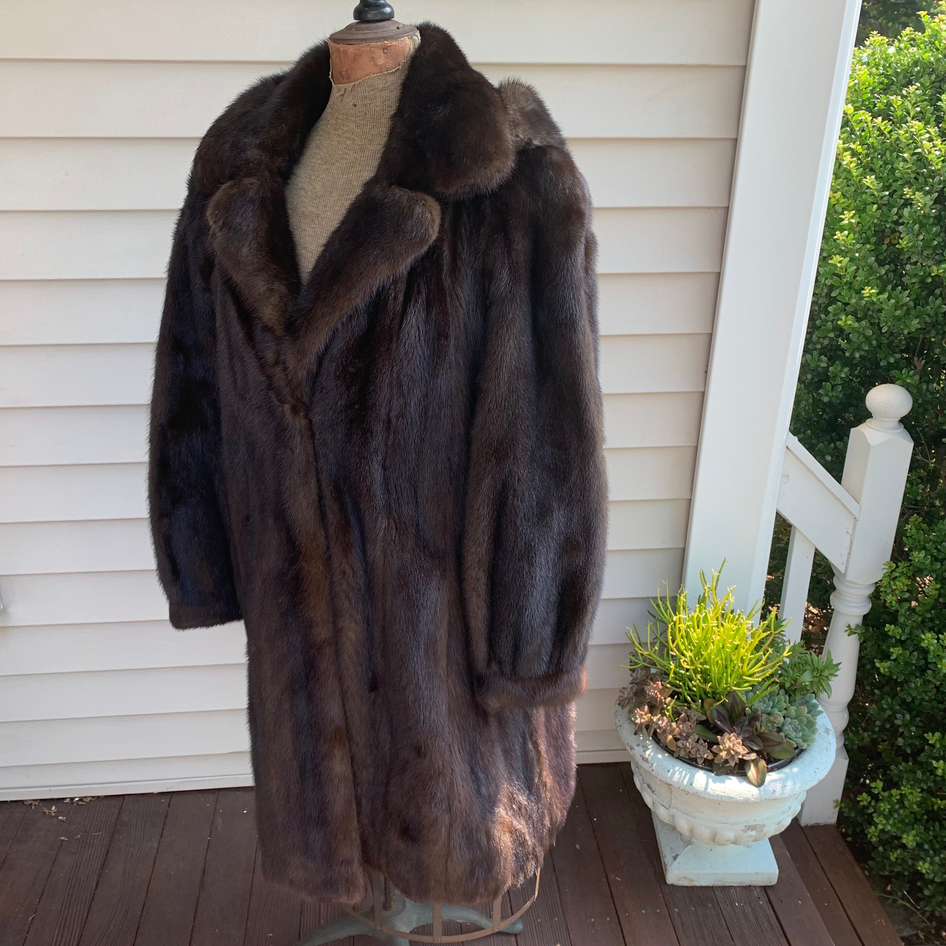 Vintage full sale length mink coat