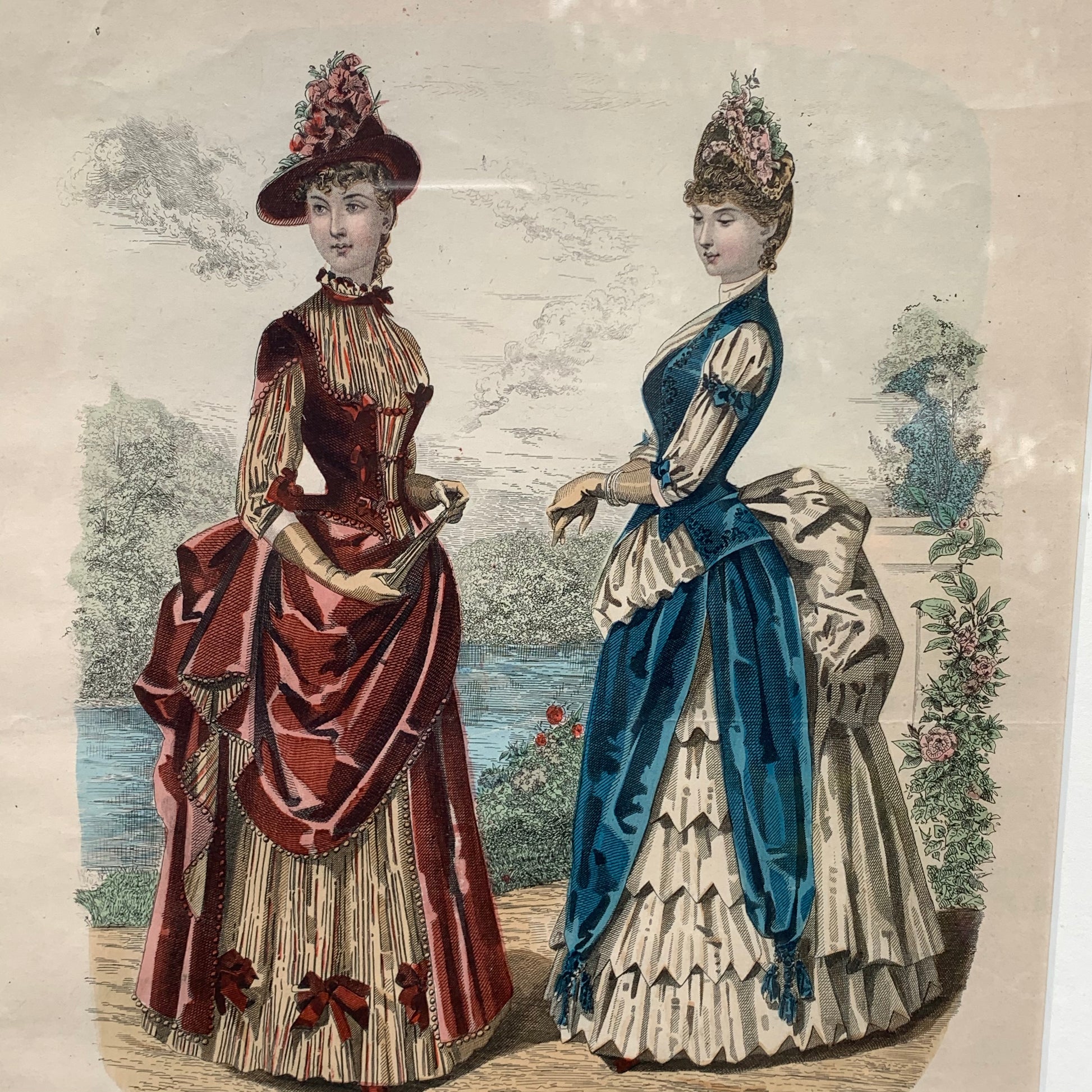 Antique 1886 La Mode Illustree French Fashion Print