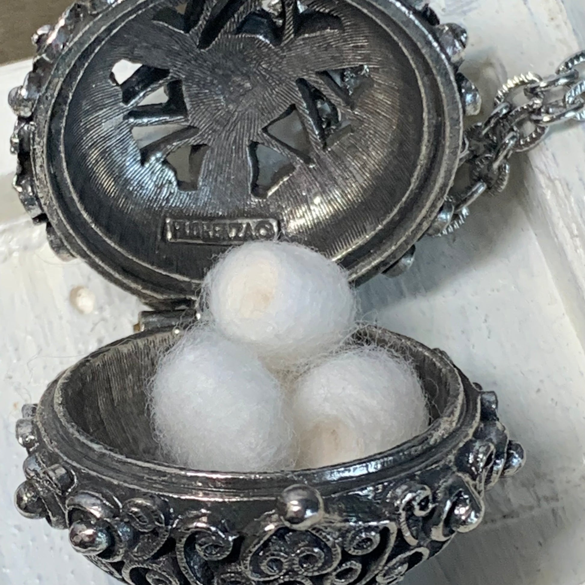 mini cotton balls inside