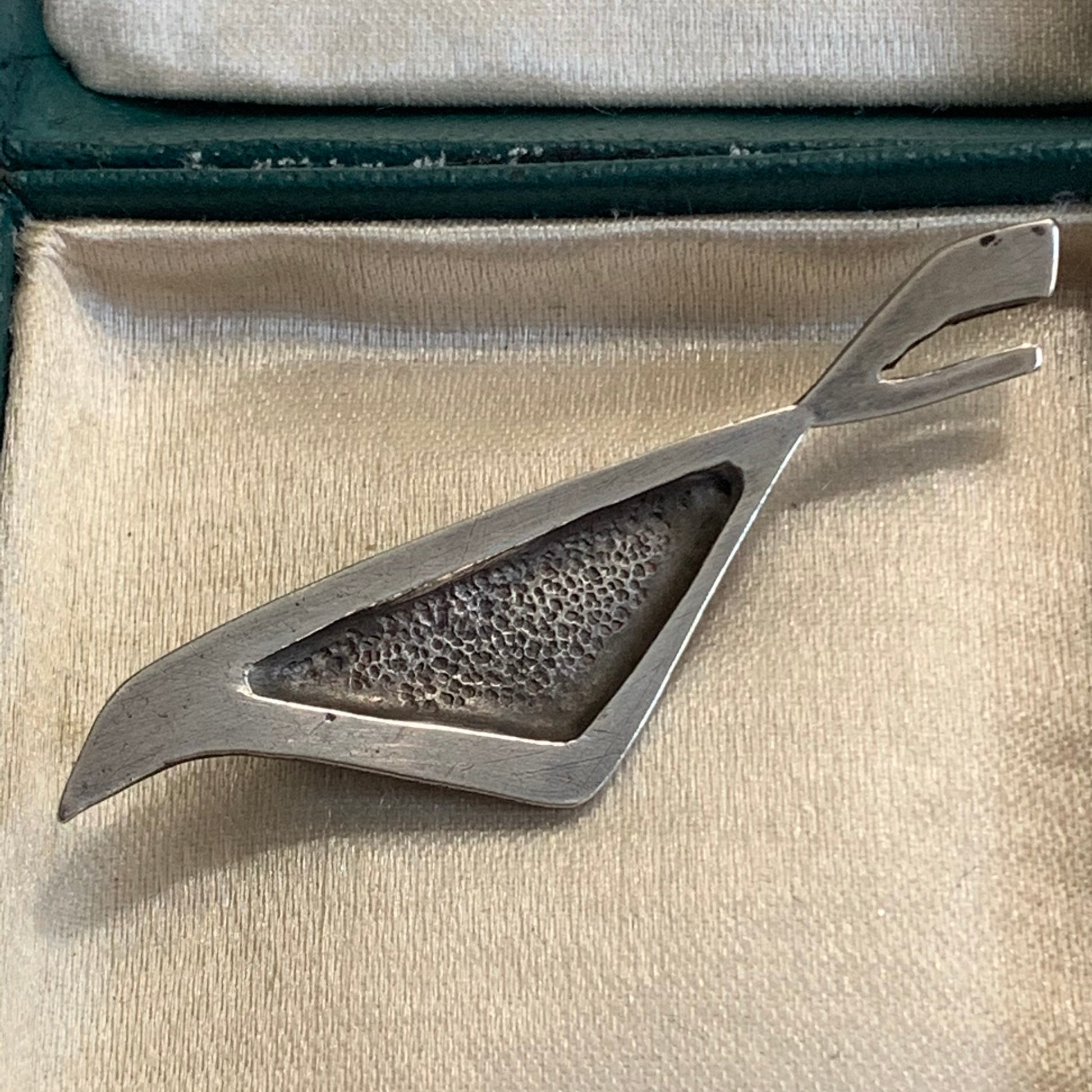Mid Century Modern Handmade Sterling Silver Bird Pin