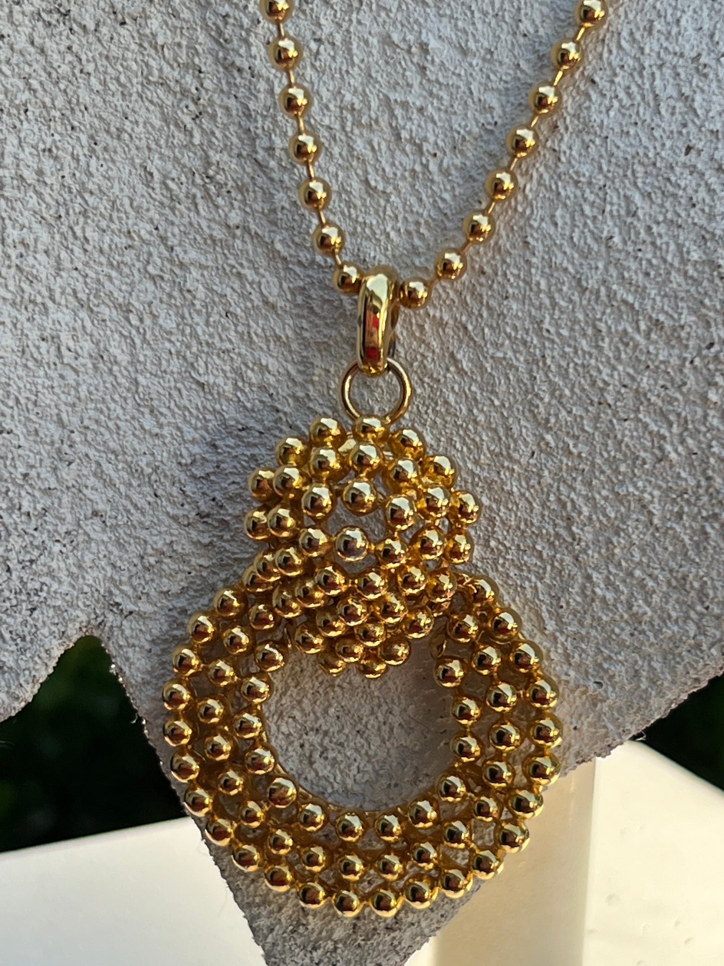 Vintage Ball Chain Pendant Necklace
