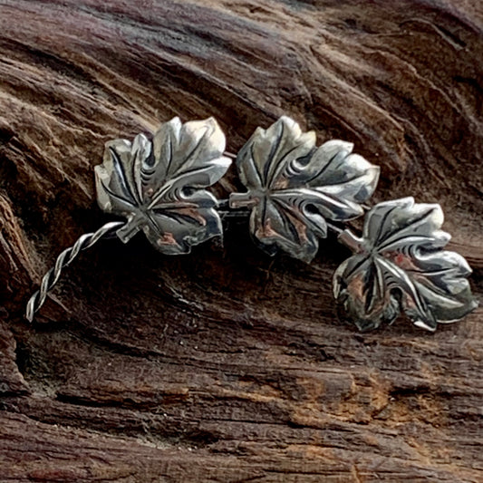 Vintage Raimond Sterling Silver Floating Leaves Pin