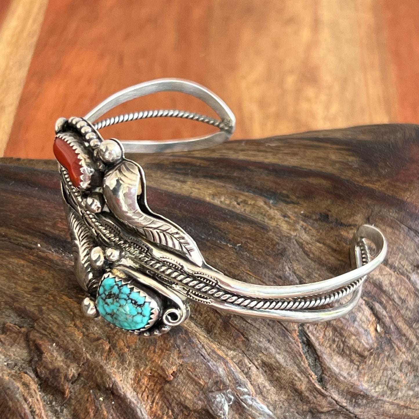 Vintage Navajo Sterling Silver Turquoise Bracelet