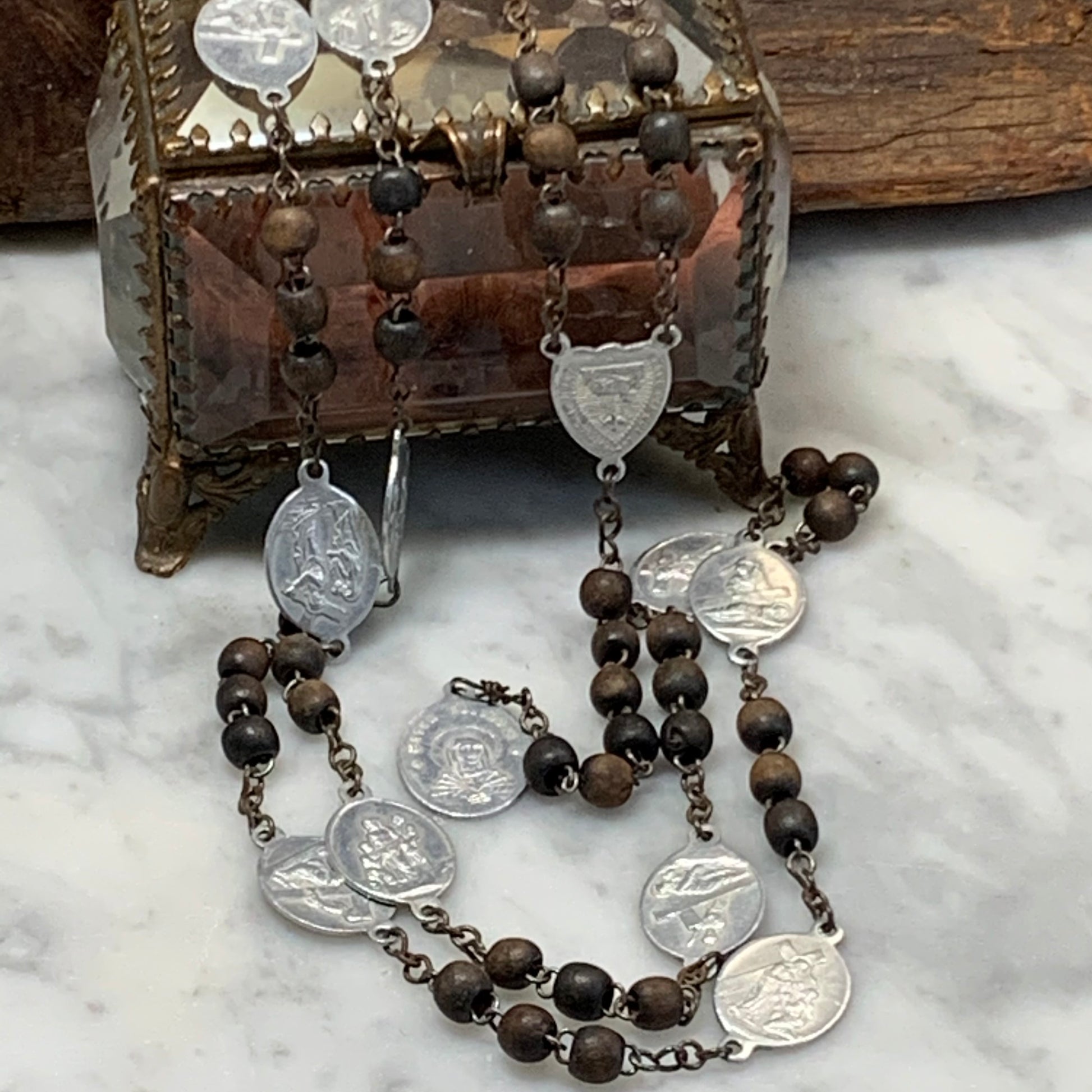 Antique French Mother of Sorrows Servite Rosary