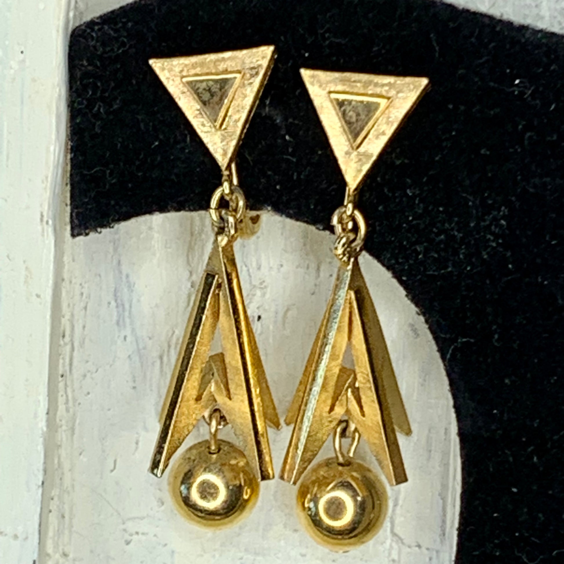Mid Century Modern Trifari Dangling Earrings