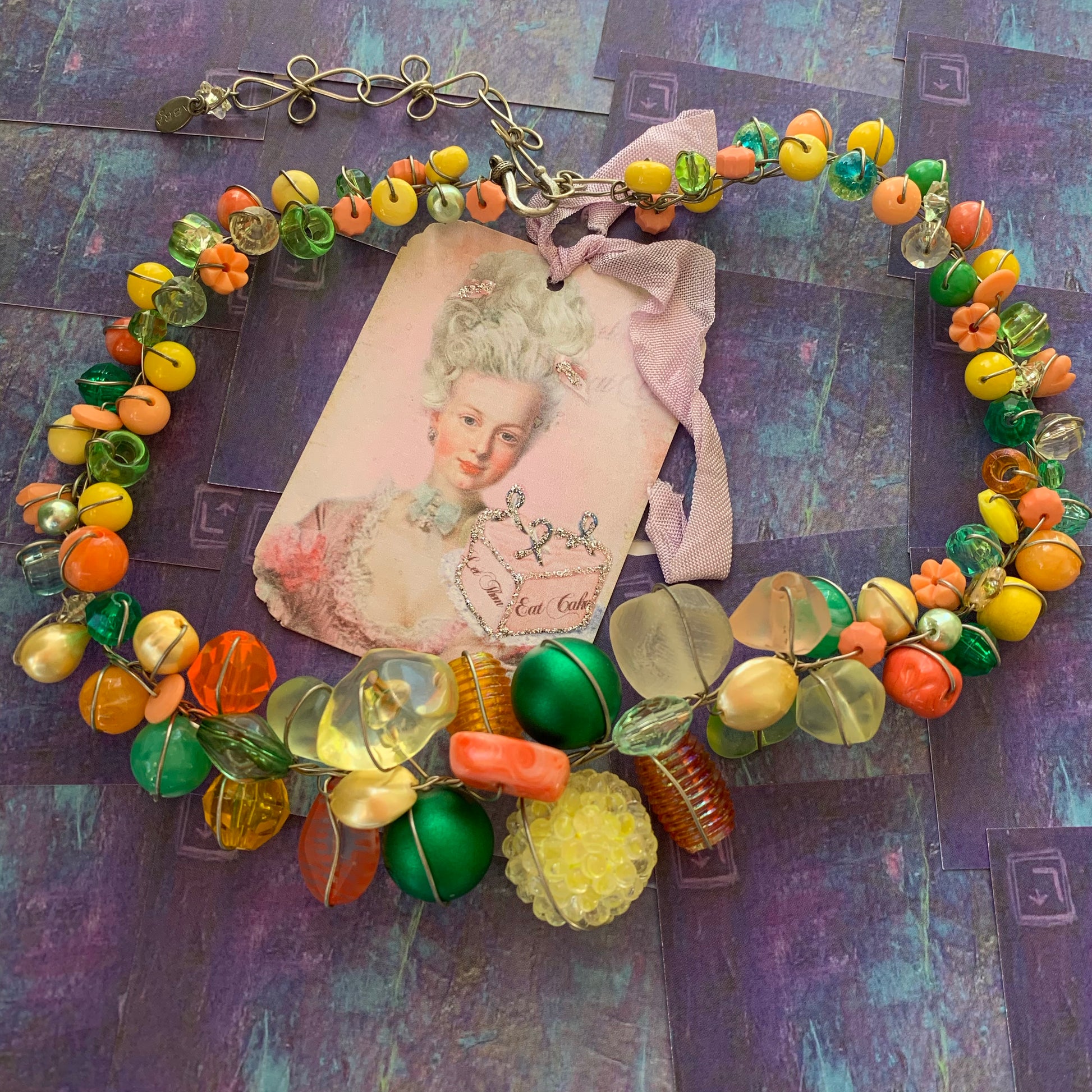 Abra Couture Handmade Necklace - Lady Slippers