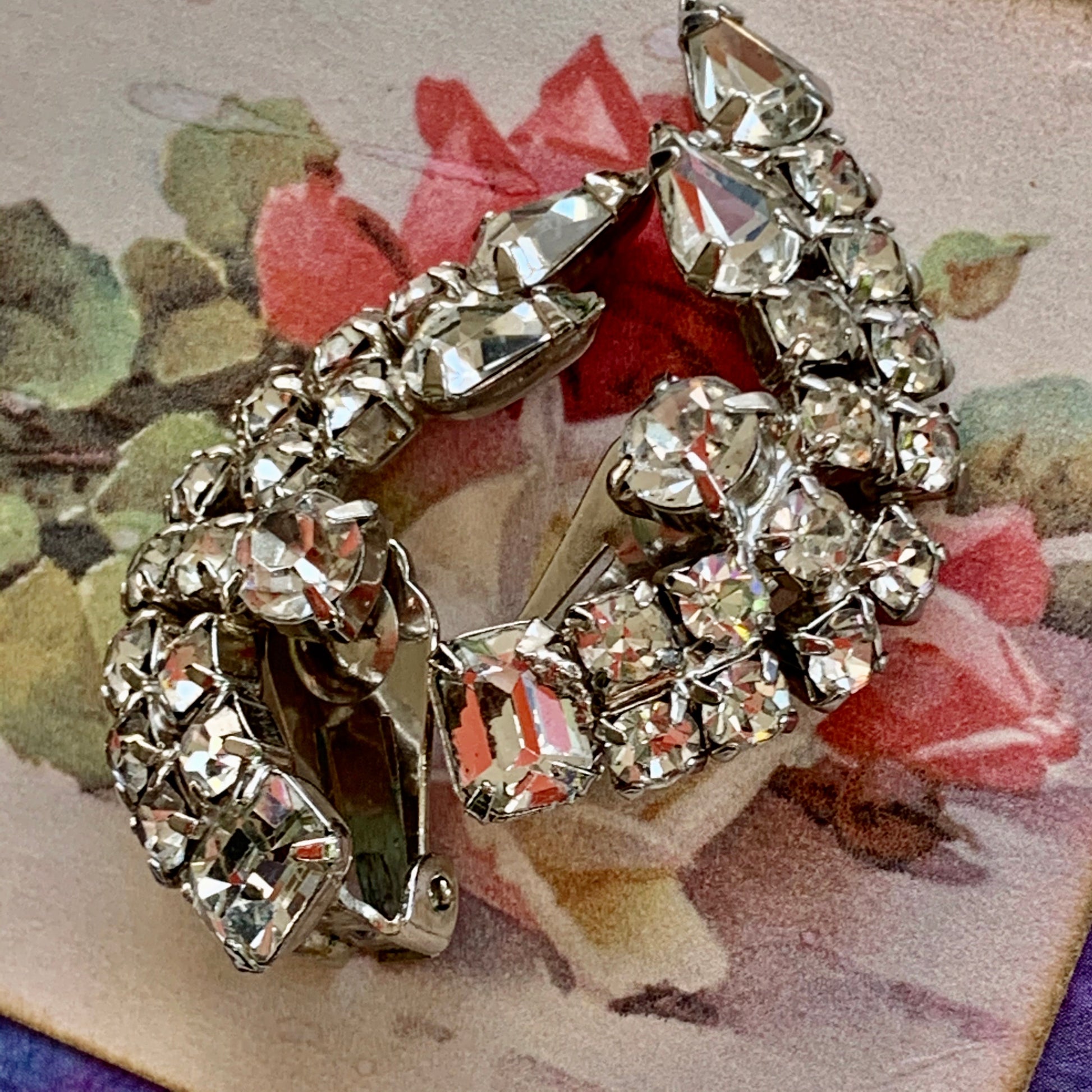 Vintage Sparkling Rhinestone Earrings - Lady Slippers