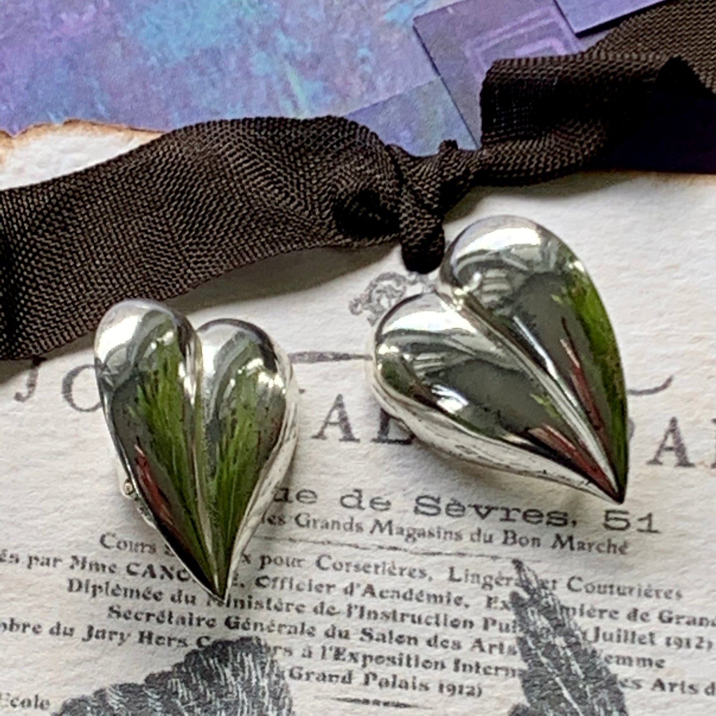 Sterling Silver Heart Earrings - Lady Slippers