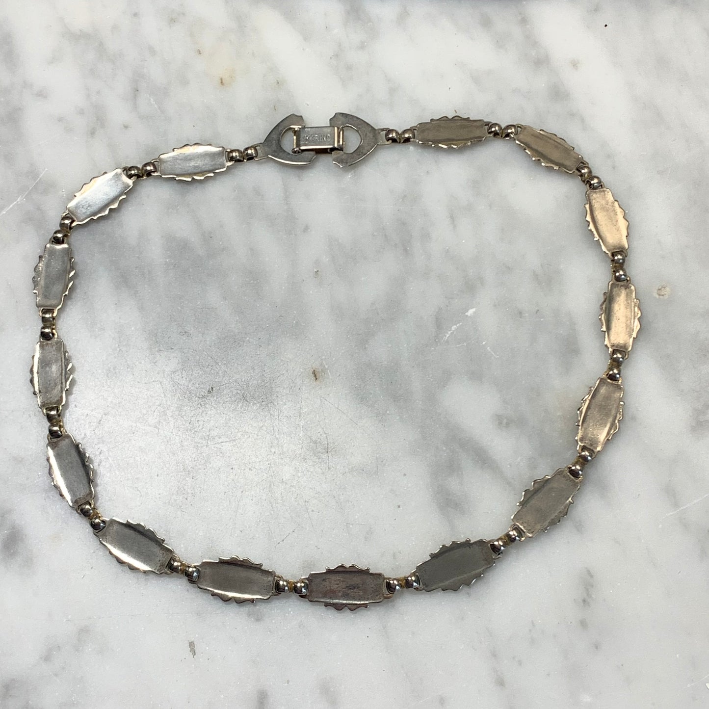 Vintage Marino Silver Tone Metal Necklace