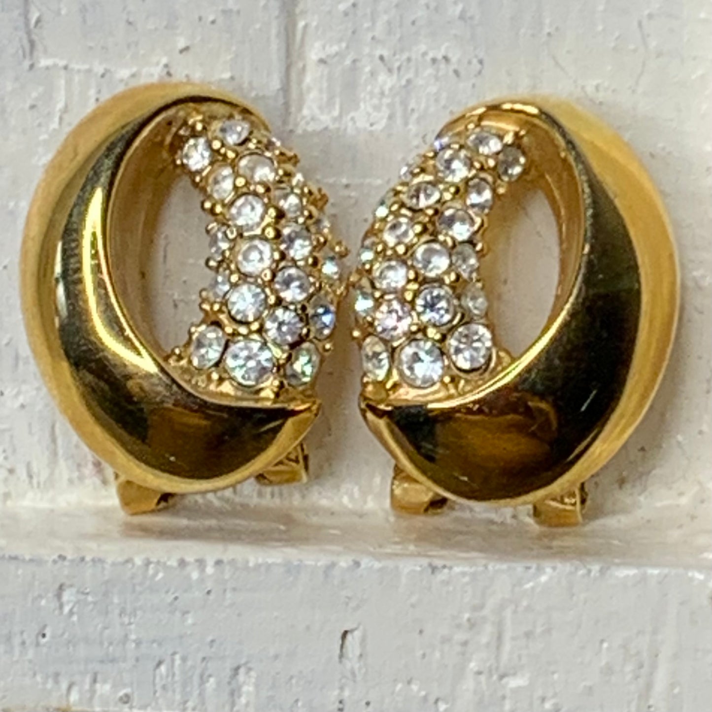 Vintage Krementz Rhinestone Earrings